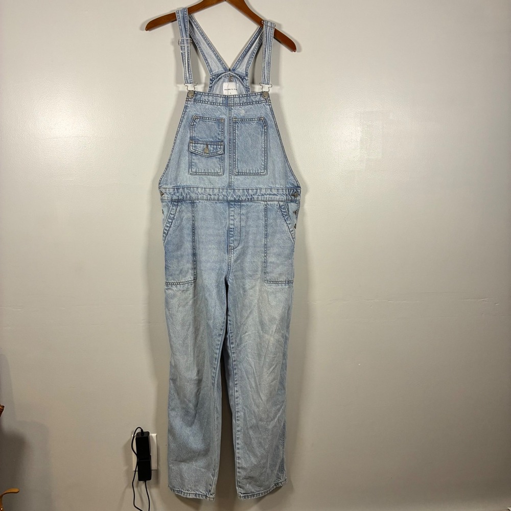 Celebrity Pink Overalls L Light Wash Denim Carpenter Bibs 90s Streetwear